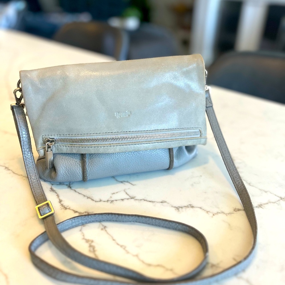 Hammit Leather VIP Medium Crossbody Gray
